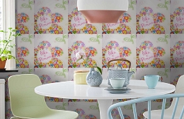 Обои W16.0011.W01 GINA W-01 фото в интерьере кухни превью