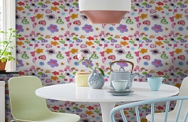 Обои W16.0013.W01 LINA W-01 фото в интерьере кухни превью