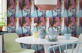 Обои W25.0001.W01 STAMPS W-01 фото в интерьере кухни превью