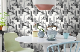 Обои W35 0001 W05 фото в интерьере кухни превью