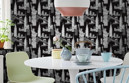 Обои W35 0001 W50 фото в интерьере кухни превью