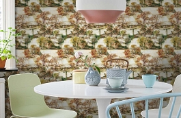 Обои W73 0012 W01 фото в интерьере кухни превью