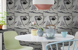 Обои W75.0003.A03 JUNGLE.39468 фото в интерьере кухни превью