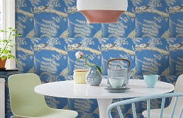 Обои W75.0004.A03 TOILE.39467 фото в интерьере кухни превью