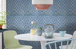 Обои W75.0005.C40 DRIP W-40 фото в интерьере кухни превью