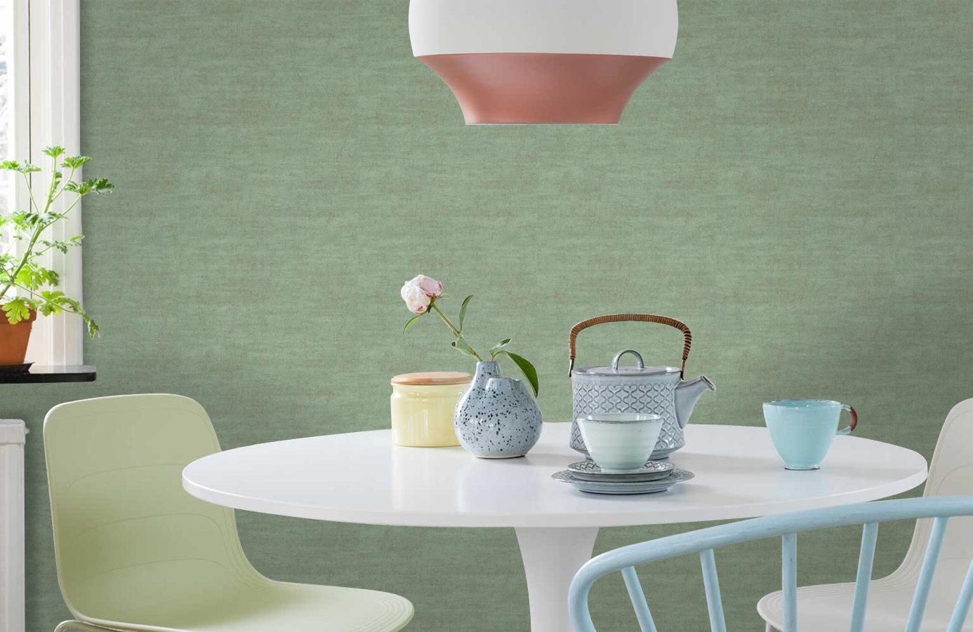 Обои EW6723 фото в интерьере кухни