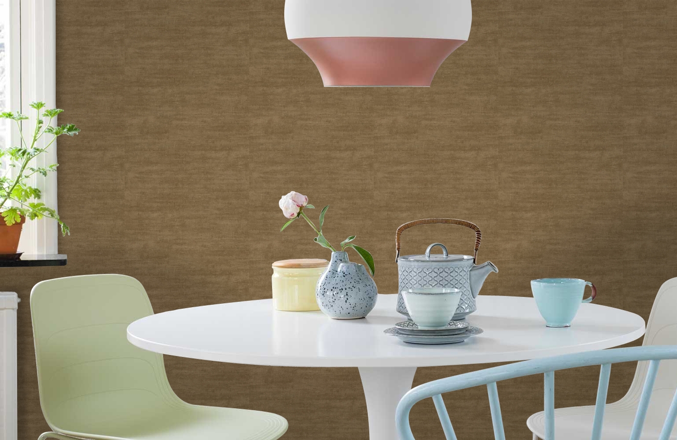 Обои EW6724 фото в интерьере кухни