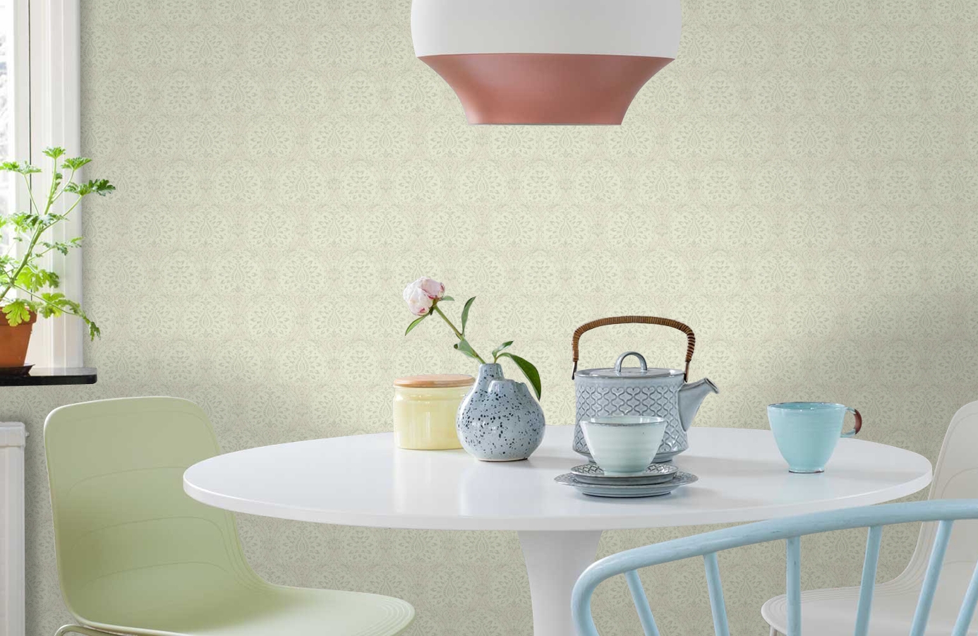 Обои SH5523 фото в интерьере кухни