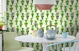 Обои 109/12056 фото в интерьере кухни превью