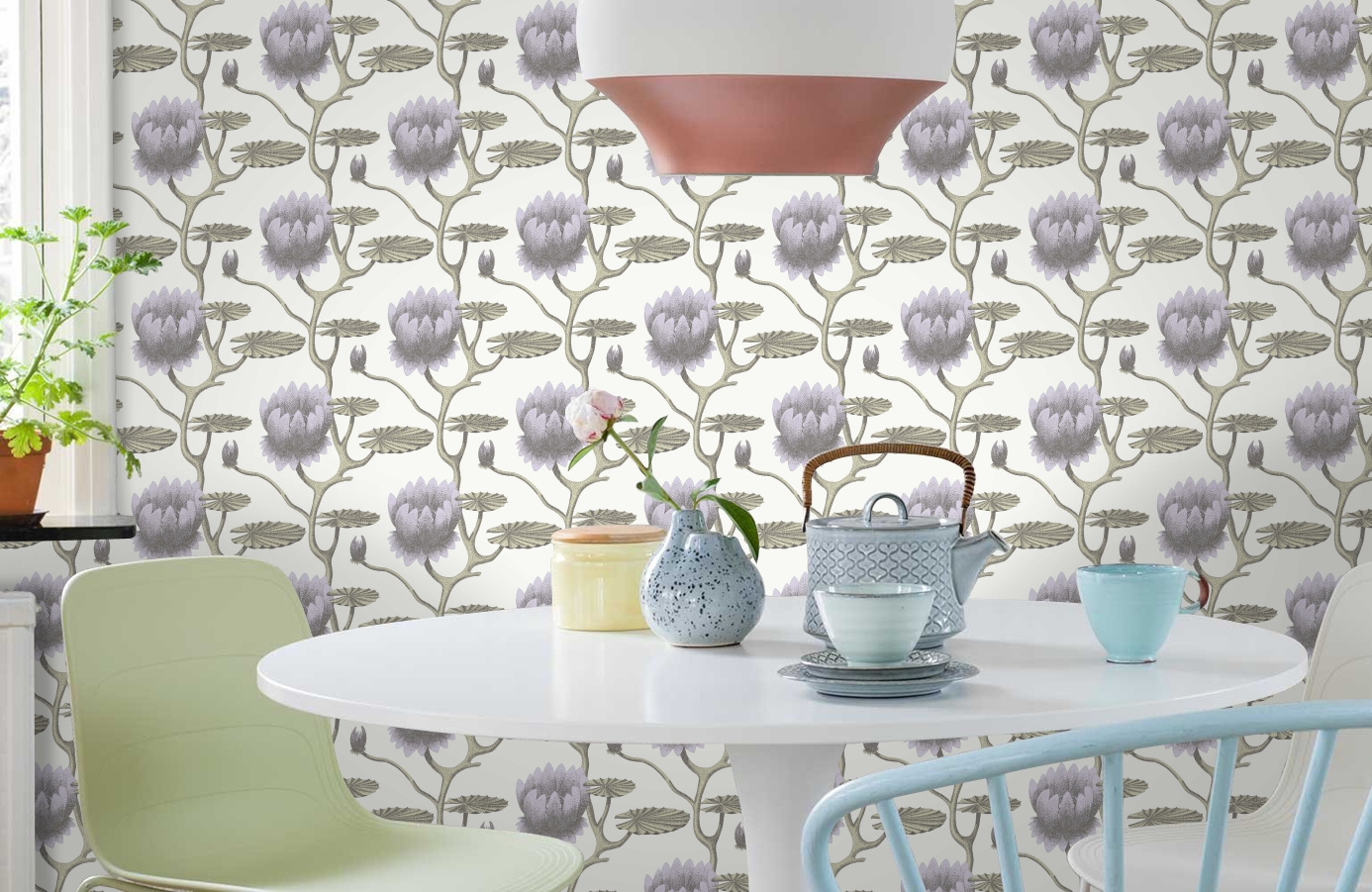 Обои 95/4023 фото в интерьере кухни