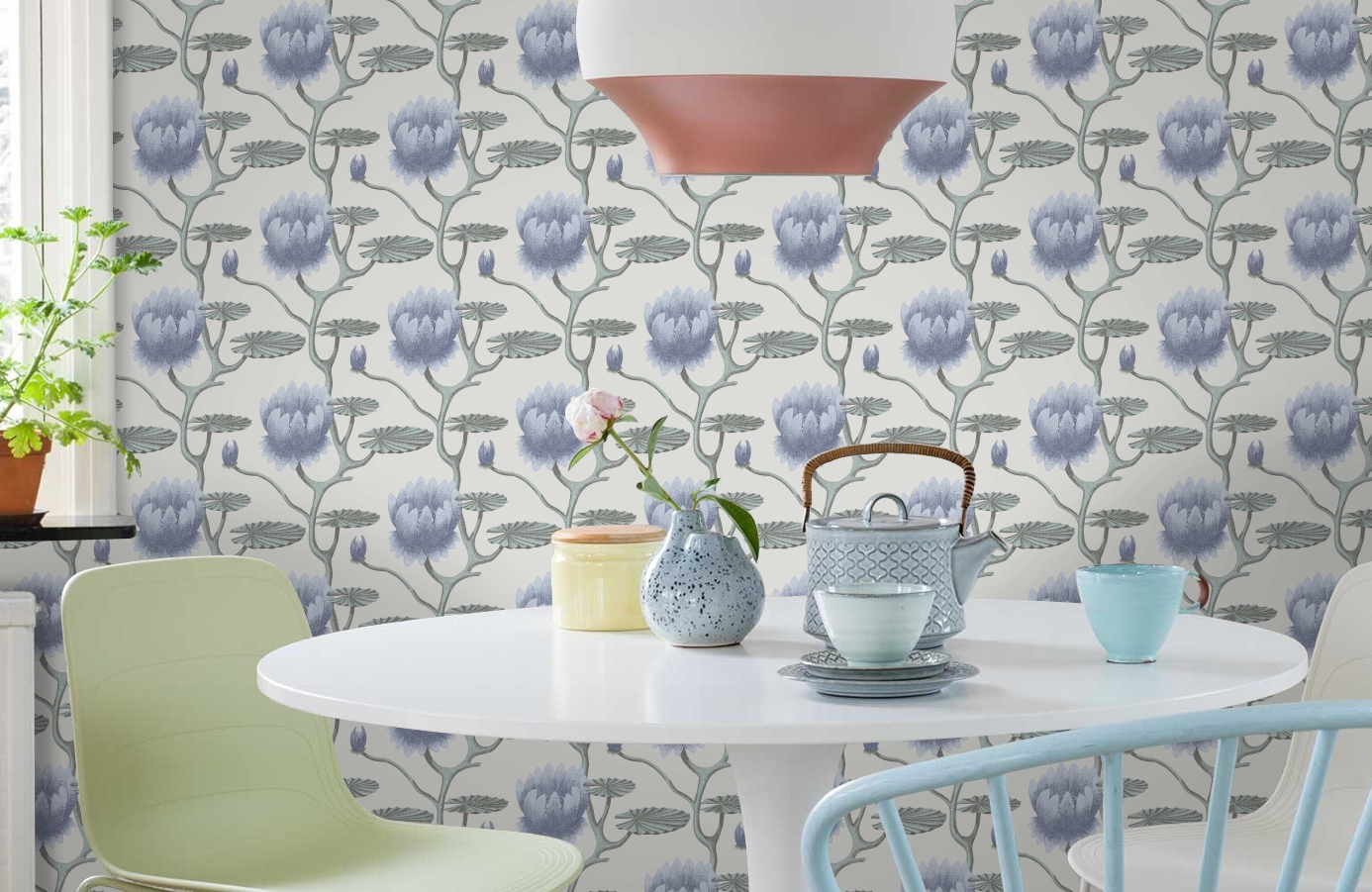 Обои 95/4024 фото в интерьере кухни