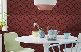 Обои 1804-45 фото в интерьере кухни превью