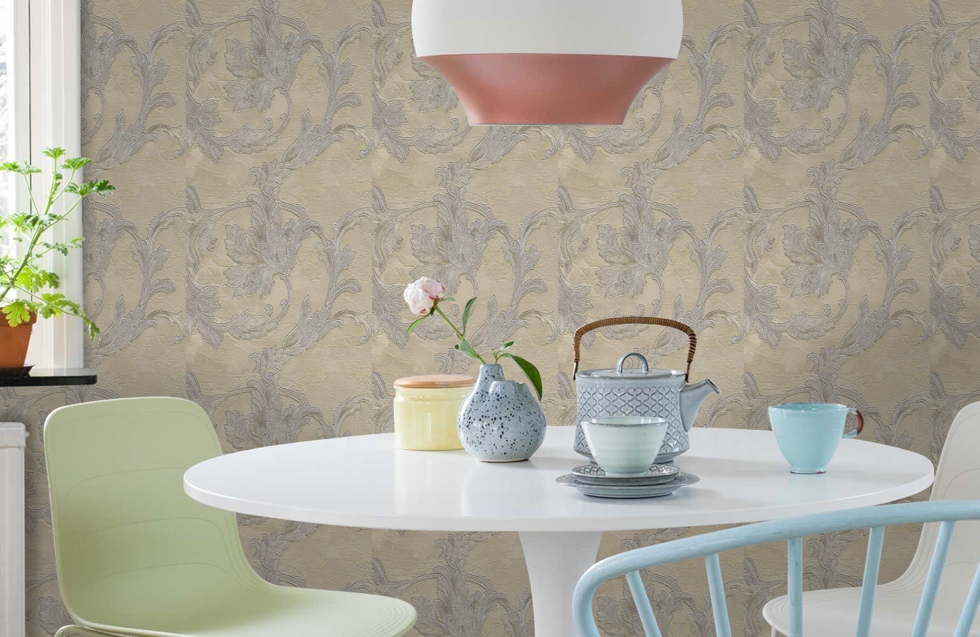 Обои 56926 фото в интерьере кухни