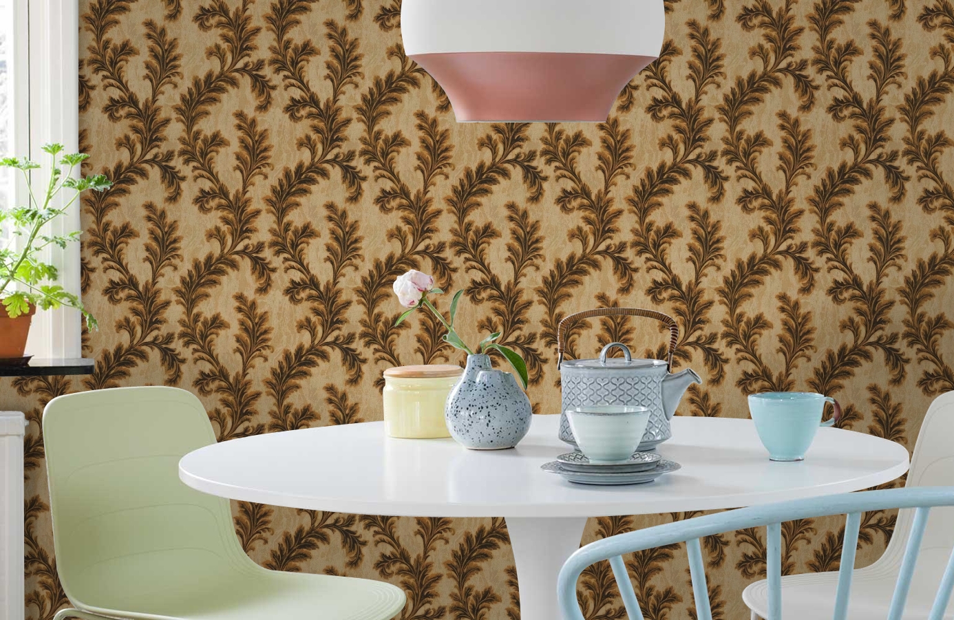 Обои 12032 фото в интерьере кухни