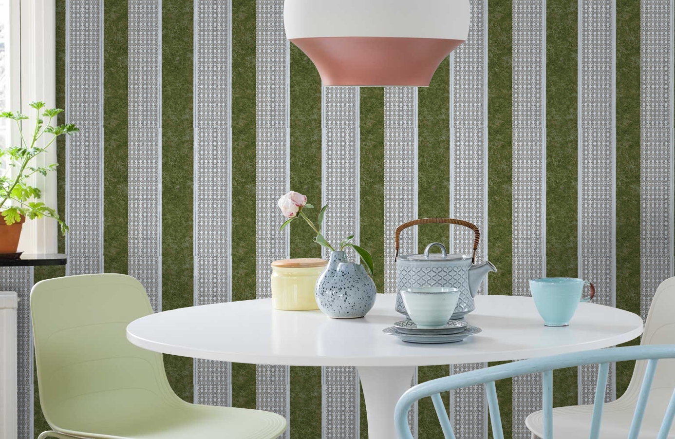 Обои 17043 фото в интерьере кухни