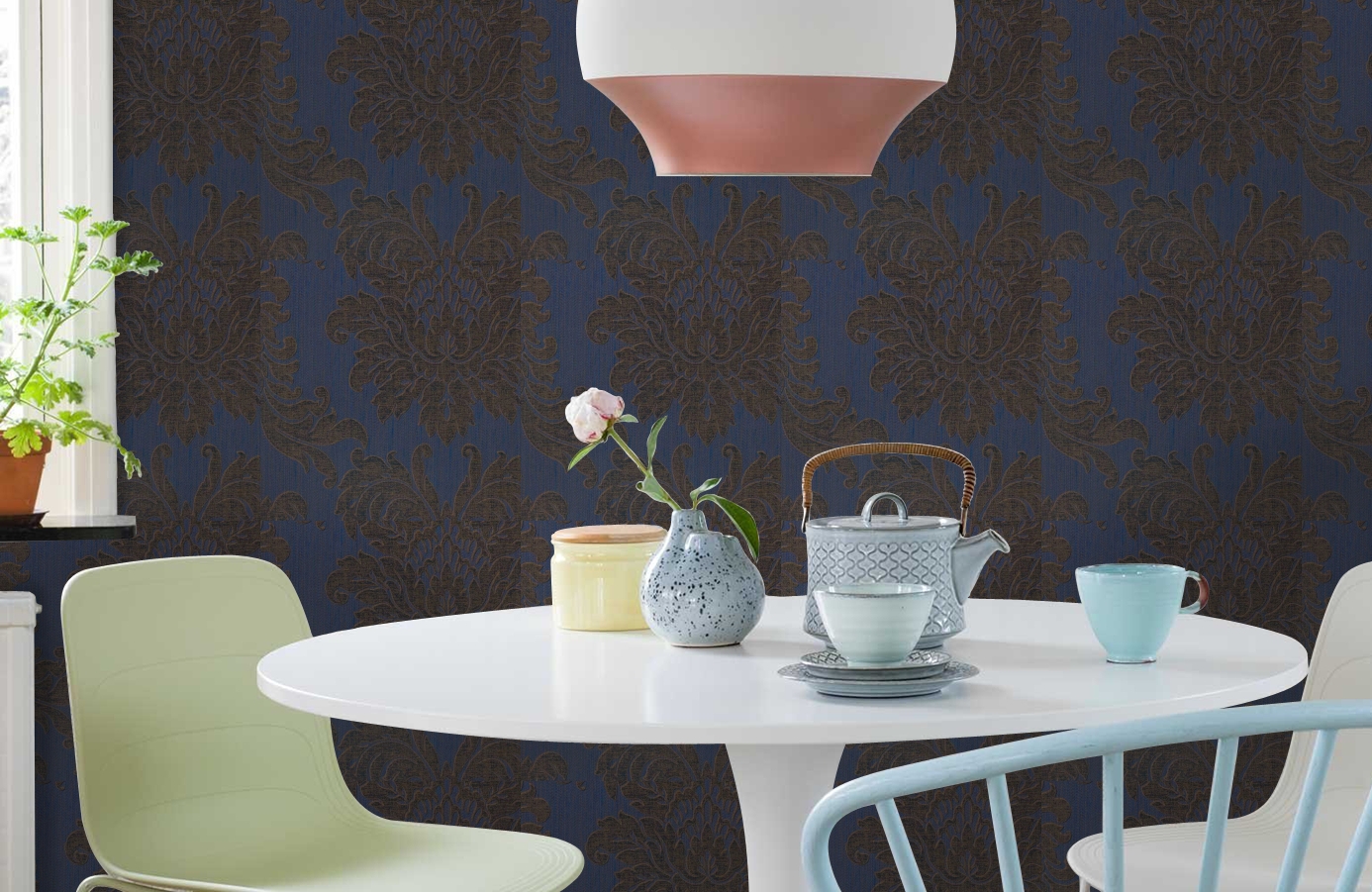 Обои 275006 фото в интерьере кухни