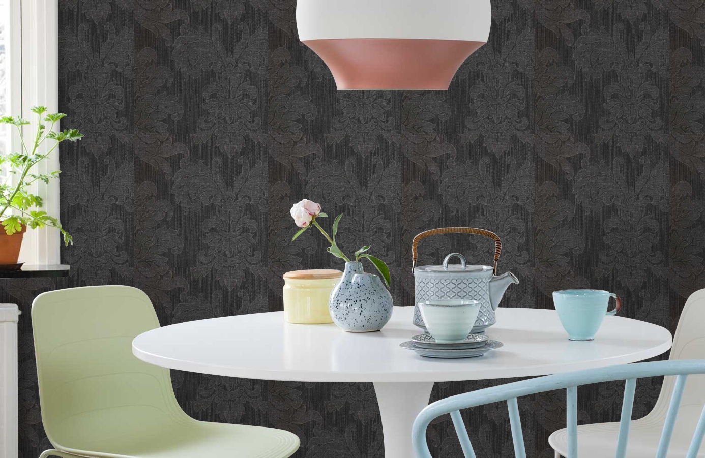 Обои 275007 фото в интерьере кухни