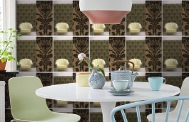 Обои 500015 фото в интерьере кухни превью