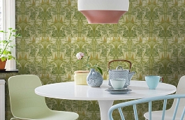 Обои 9720V1 фото в интерьере кухни превью