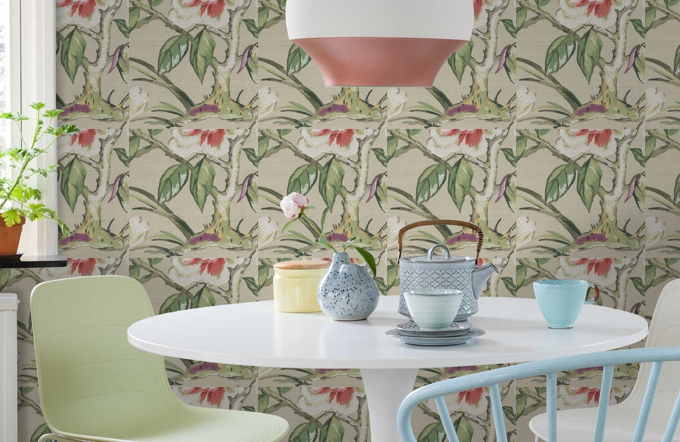 Обои 17710 фото в интерьере кухни