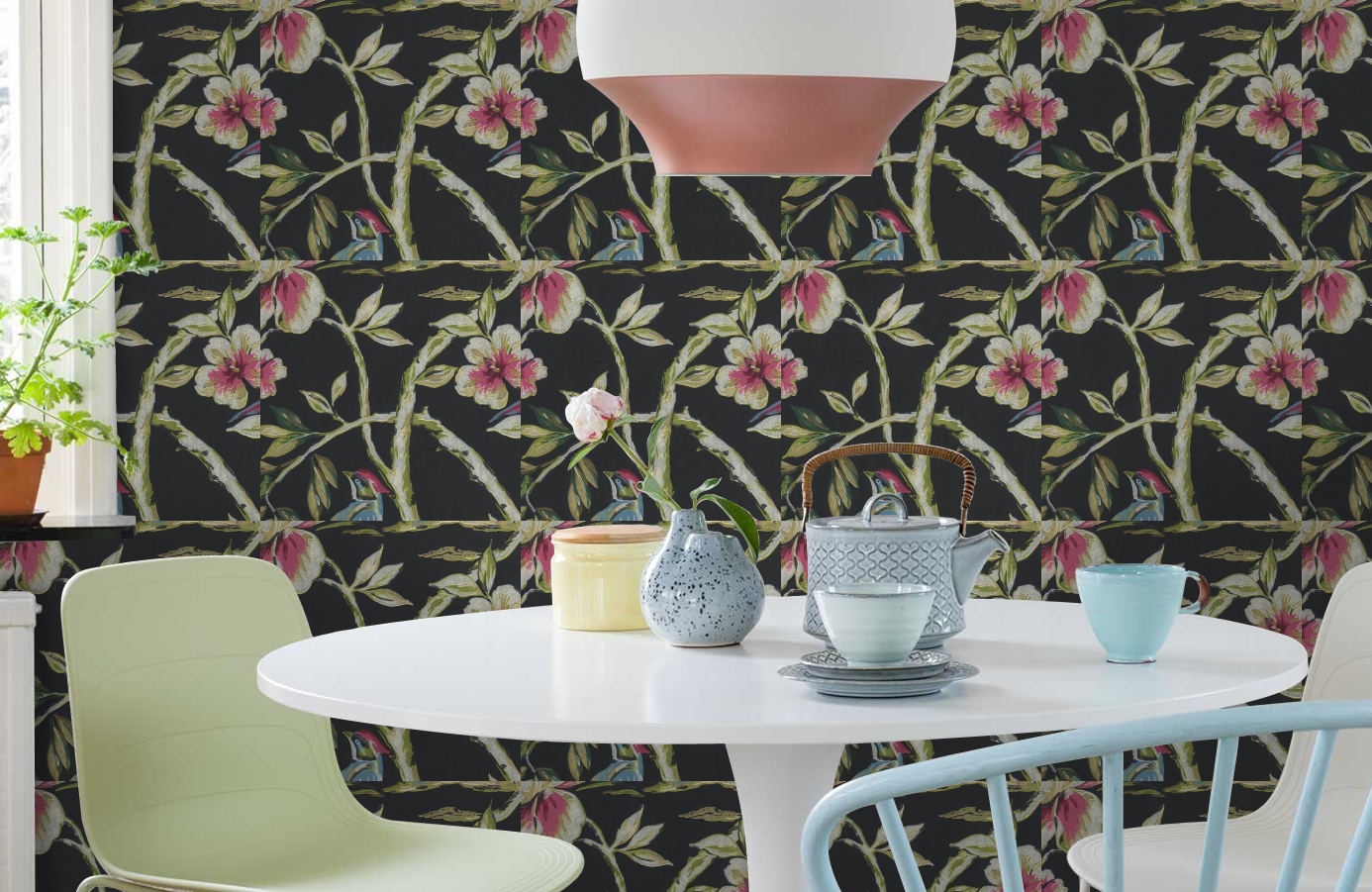 Обои 17711 фото в интерьере кухни