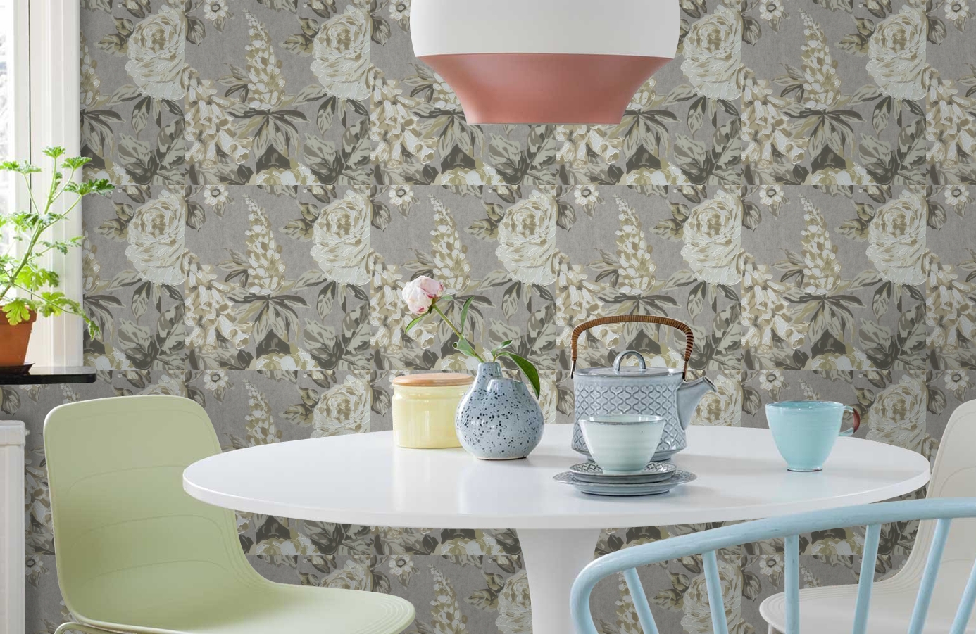 Обои 17735 фото в интерьере кухни