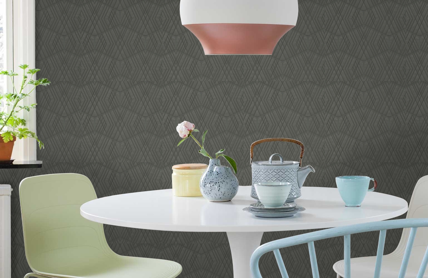 Обои Z90003 фото в интерьере кухни