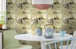 Обои 1 фото в интерьере кухни превью