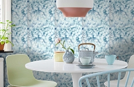 Обои 14 фото в интерьере кухни превью