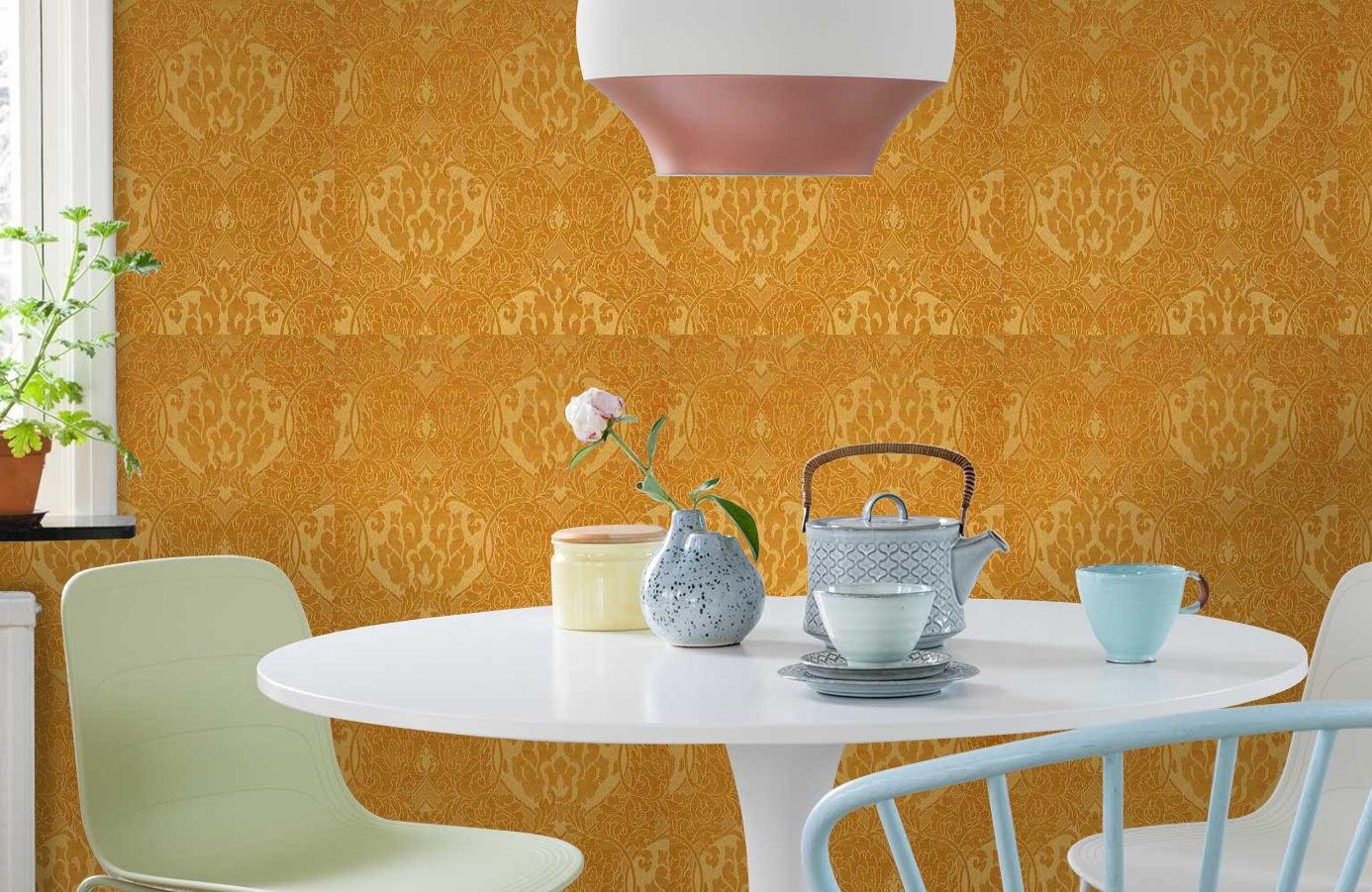 Обои 208006 фото в интерьере кухни