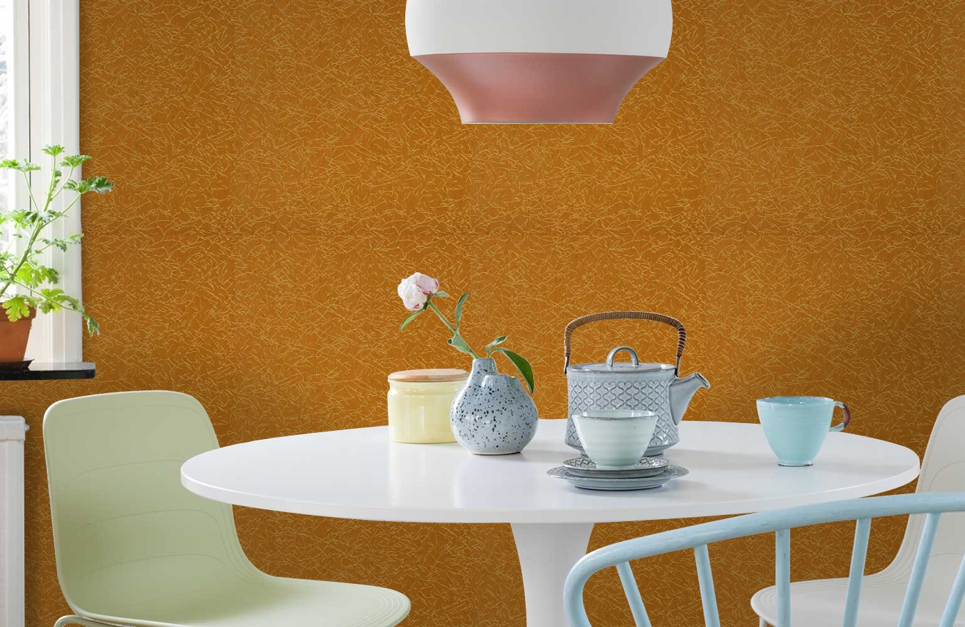 Обои 208014 фото в интерьере кухни