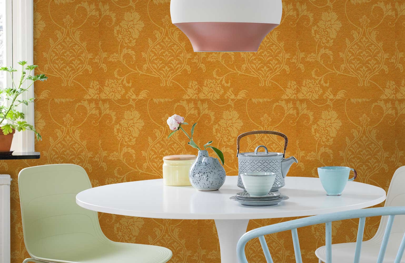 Обои 208022 фото в интерьере кухни