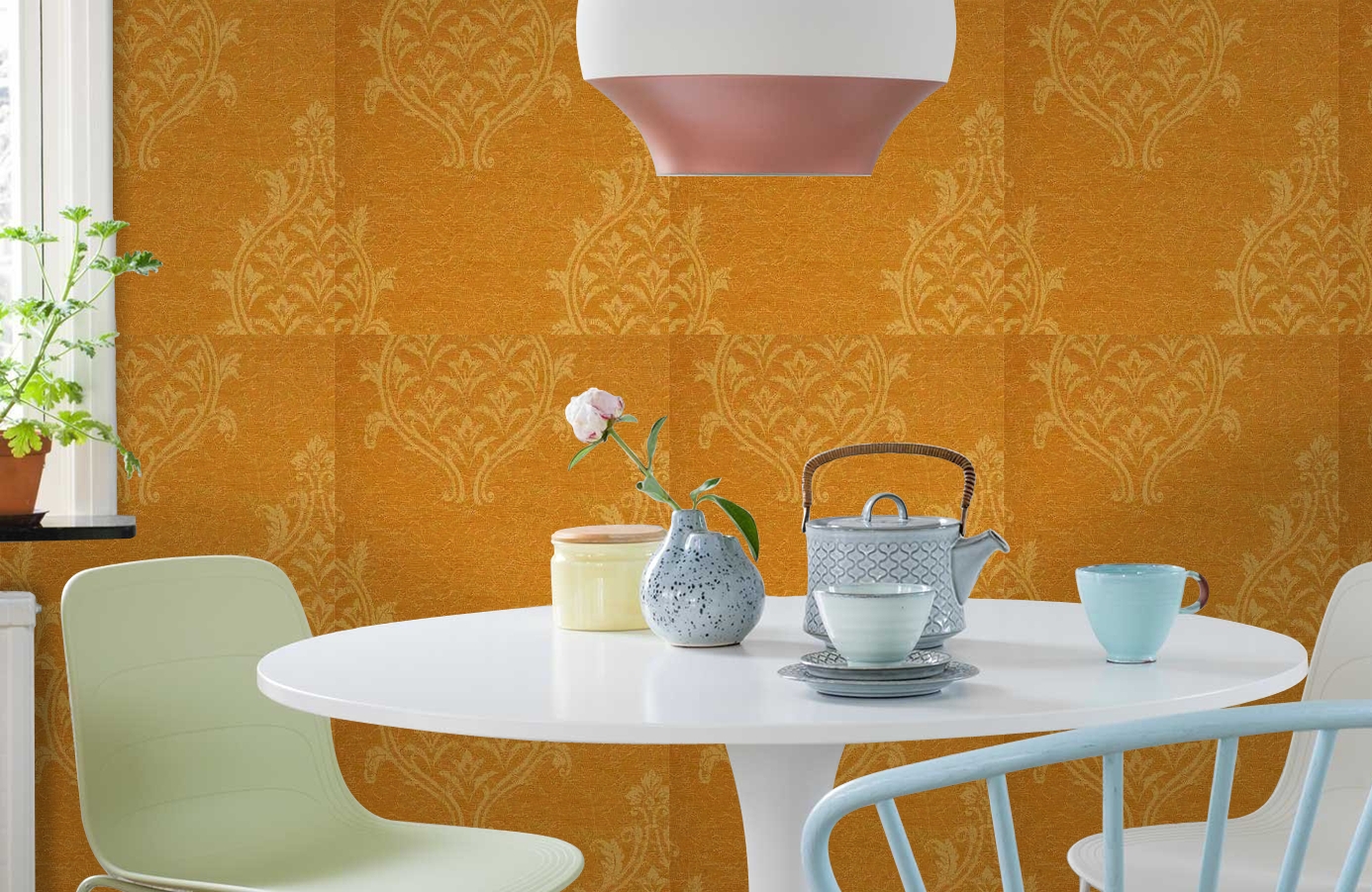 Обои 208030 фото в интерьере кухни