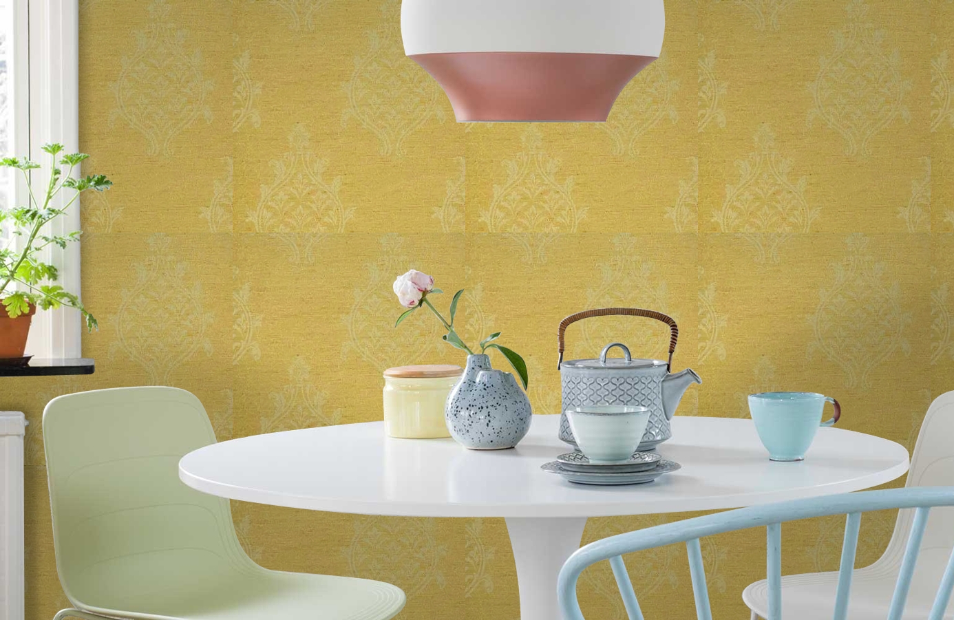 Обои 208032 фото в интерьере кухни