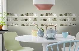 Обои DM217-3 фото в интерьере кухни превью