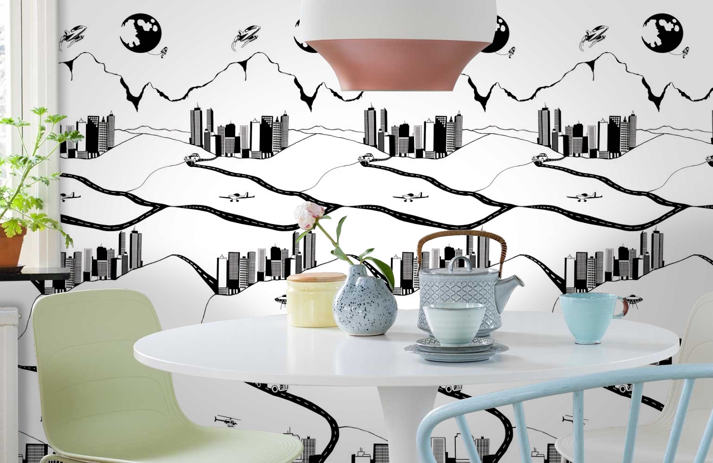 Обои P120901-2 фото в интерьере кухни