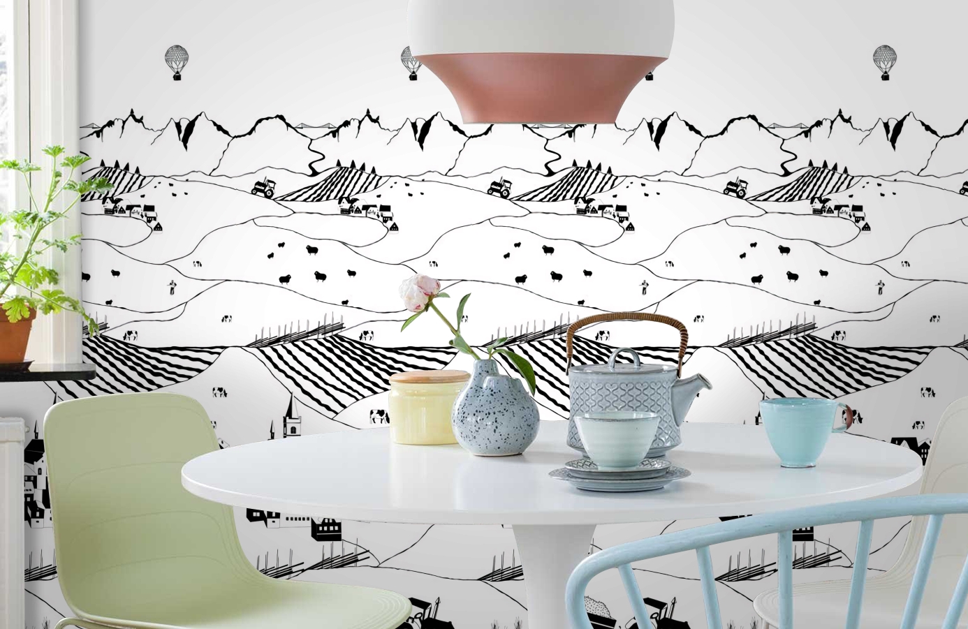 Обои P120902-2 фото в интерьере кухни