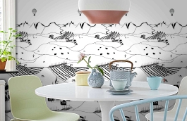 Обои P120902-2 фото в интерьере кухни превью