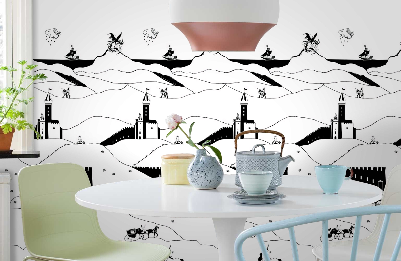 Обои P120903-2 фото в интерьере кухни