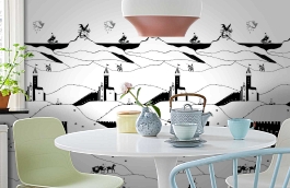 Обои P120903-2 фото в интерьере кухни превью