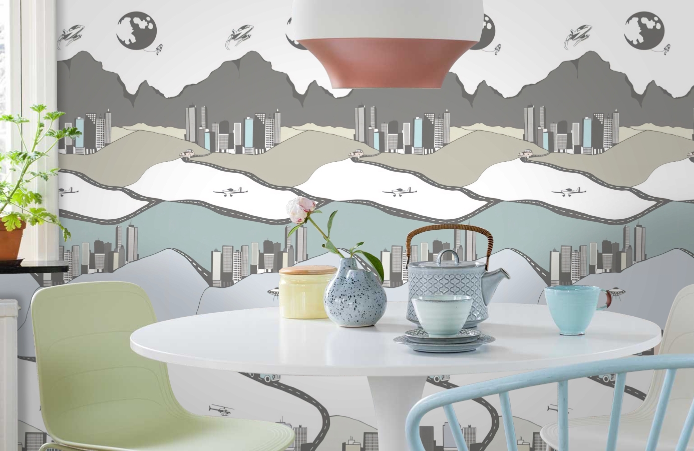 Обои P120904-2 фото в интерьере кухни