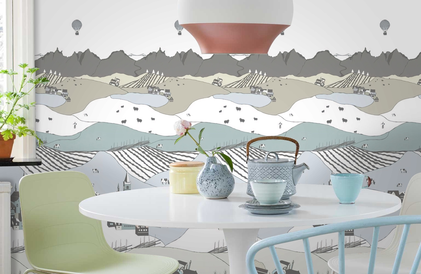 Обои P120905-2 фото в интерьере кухни