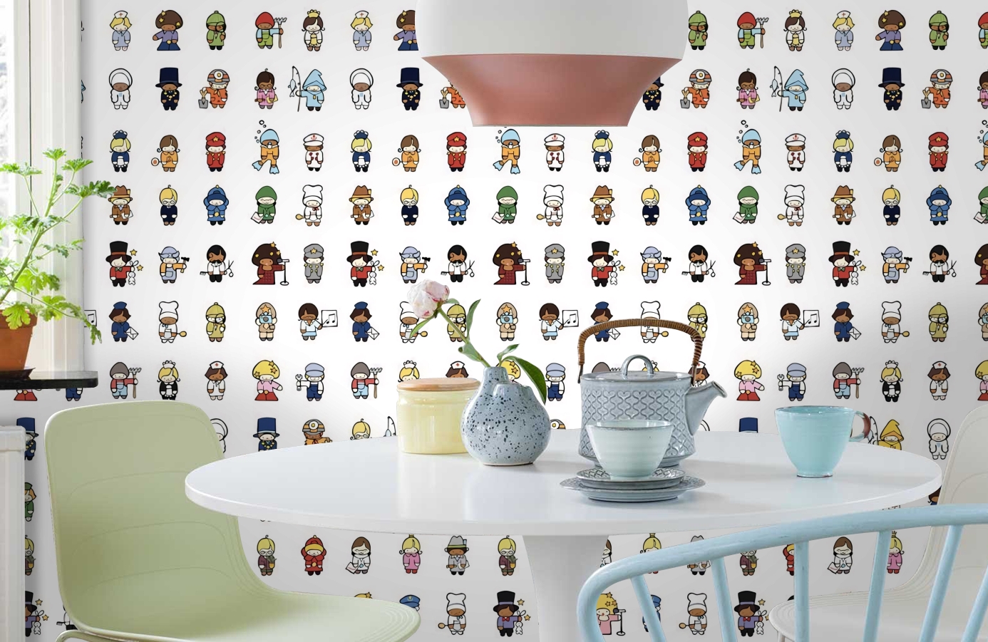 Обои P121501-2 фото в интерьере кухни