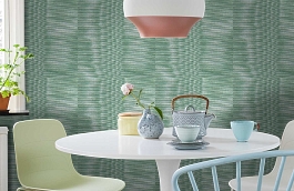 Обои 306-06 фото в интерьере кухни превью