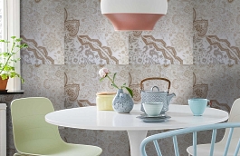 Обои 9110 D17 фото в интерьере кухни превью