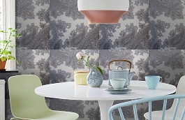 Обои 9150 C30 фото в интерьере кухни превью