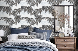 Обои 54190-2 фото в интерьере спальни превью