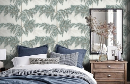 Обои 54190-3 фото в интерьере спальни превью