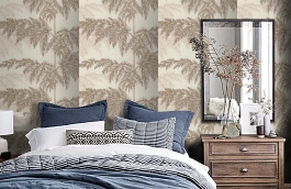 Обои 54190-4 фото в интерьере спальни превью