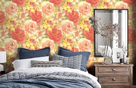 Обои 95383-4 фото в интерьере спальни превью